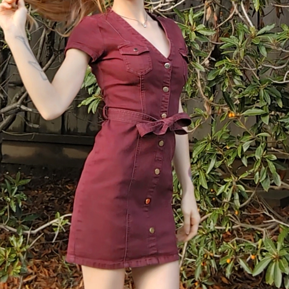 COPY - 🔥 GBG Los Angeles brand Dark Red/Burgundy Short Mini Dress XS